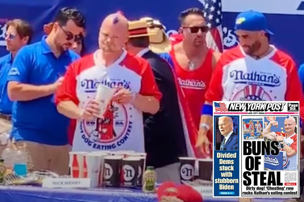 Nick Wehry buckles under pressure amid cheating accusations in Nathan's Hot Dog eating contest