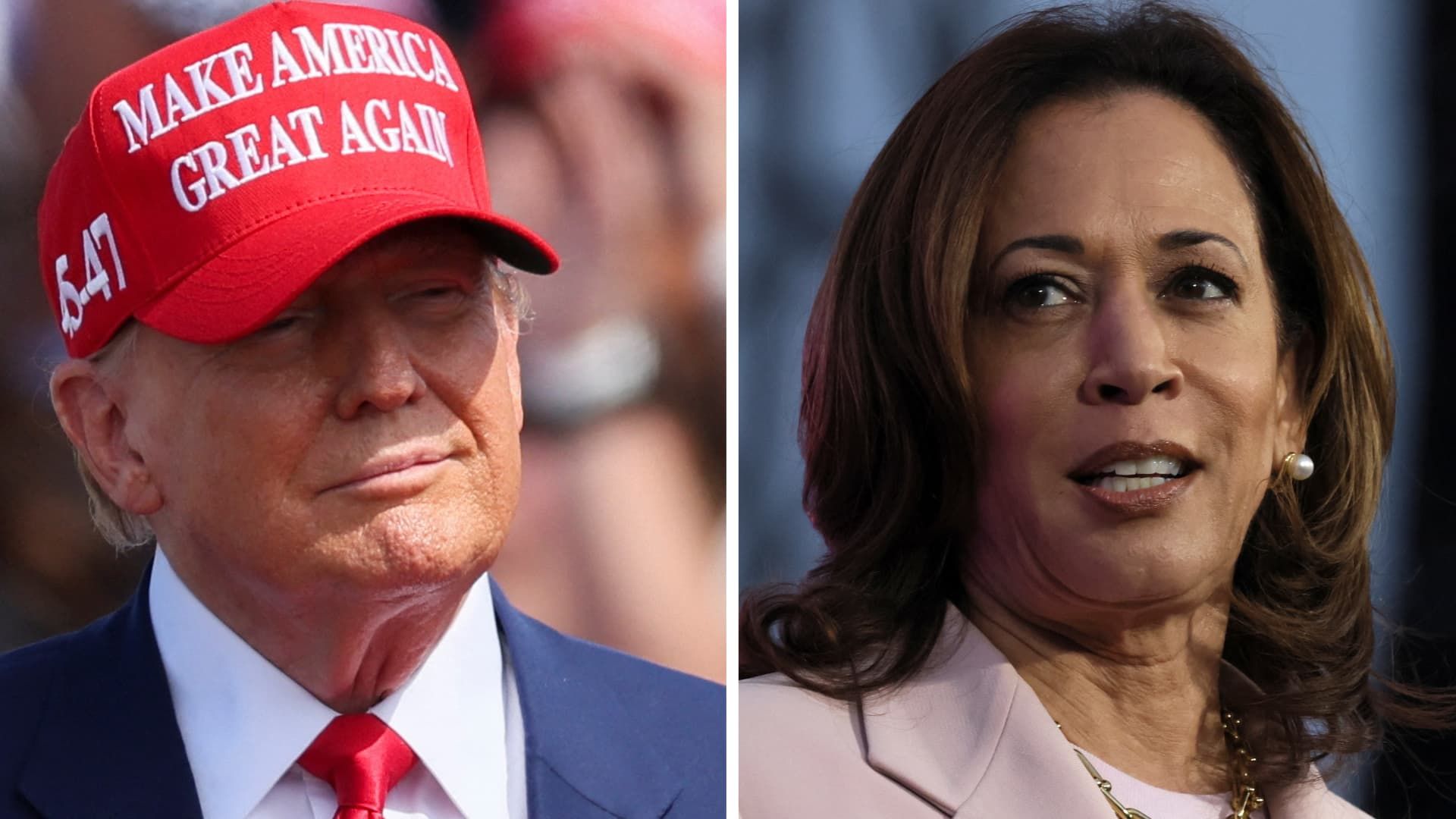 Harris leads Trump in three major election battlegrounds, poll finds