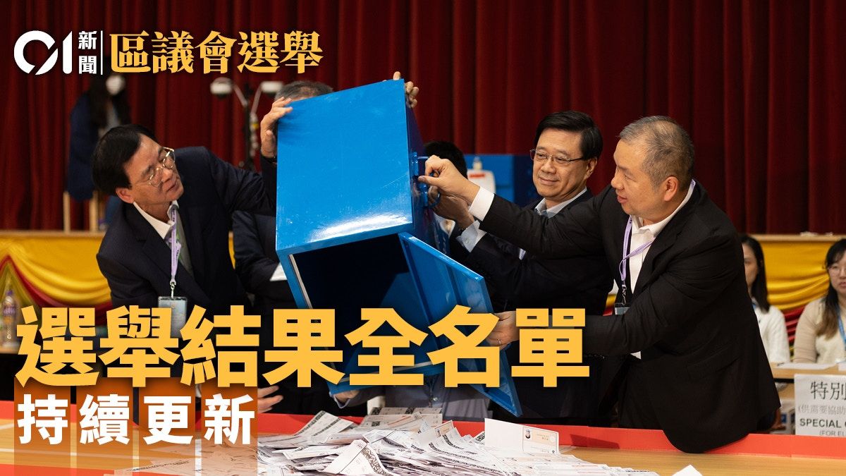 區議會選舉｜選舉結果持續更新 9區地委會界別 民建聯暫取26席