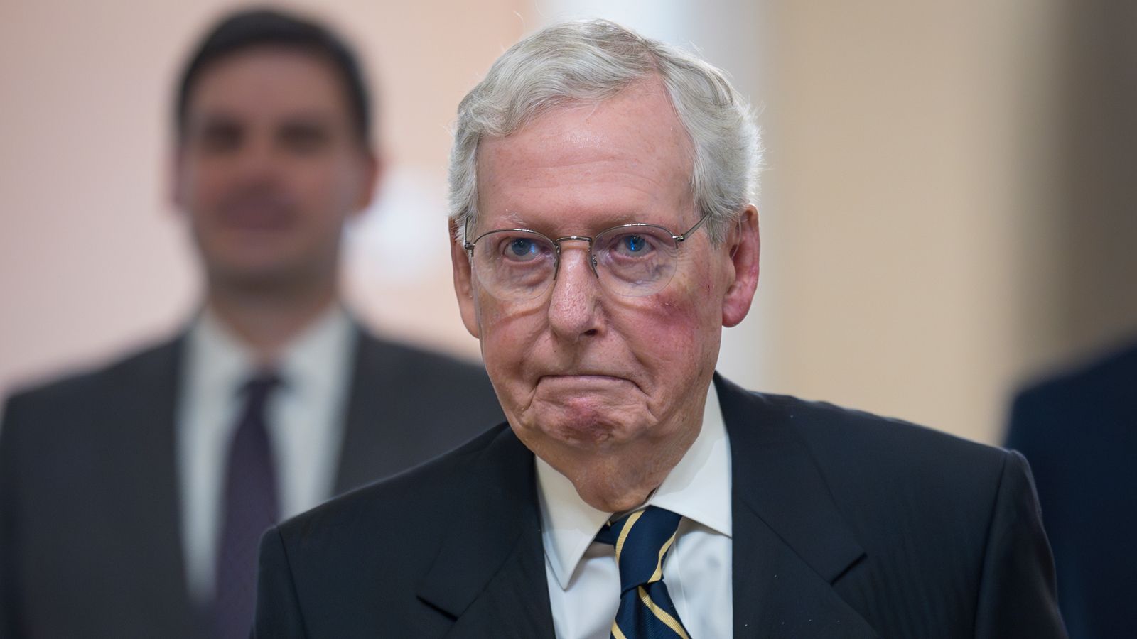 Mitch McConnell falls during Senate Republican lunch