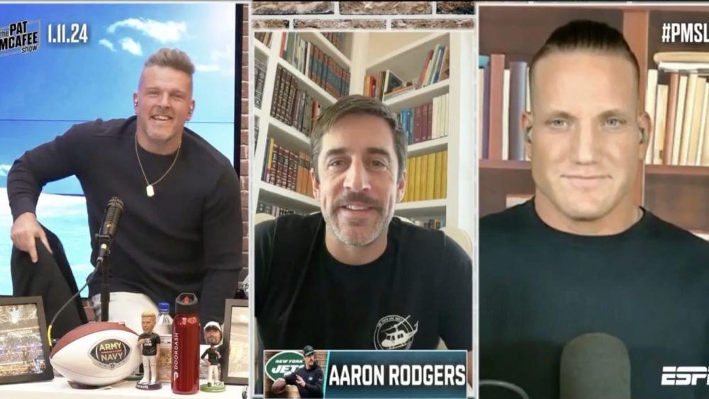 Aaron Rodgers Returns to Pat McAfee Show 1 Day After Host Said He's Done