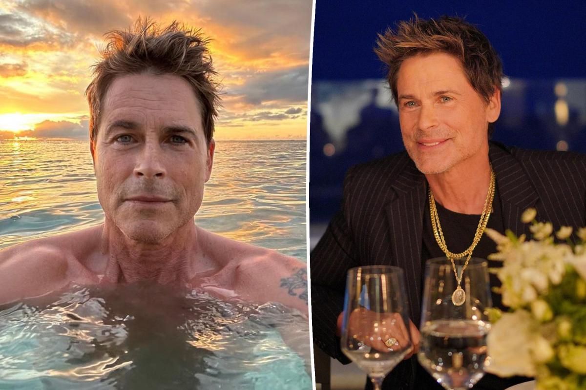 Rob Lowe celebrates 33 years of sobriety with shirtless selfie