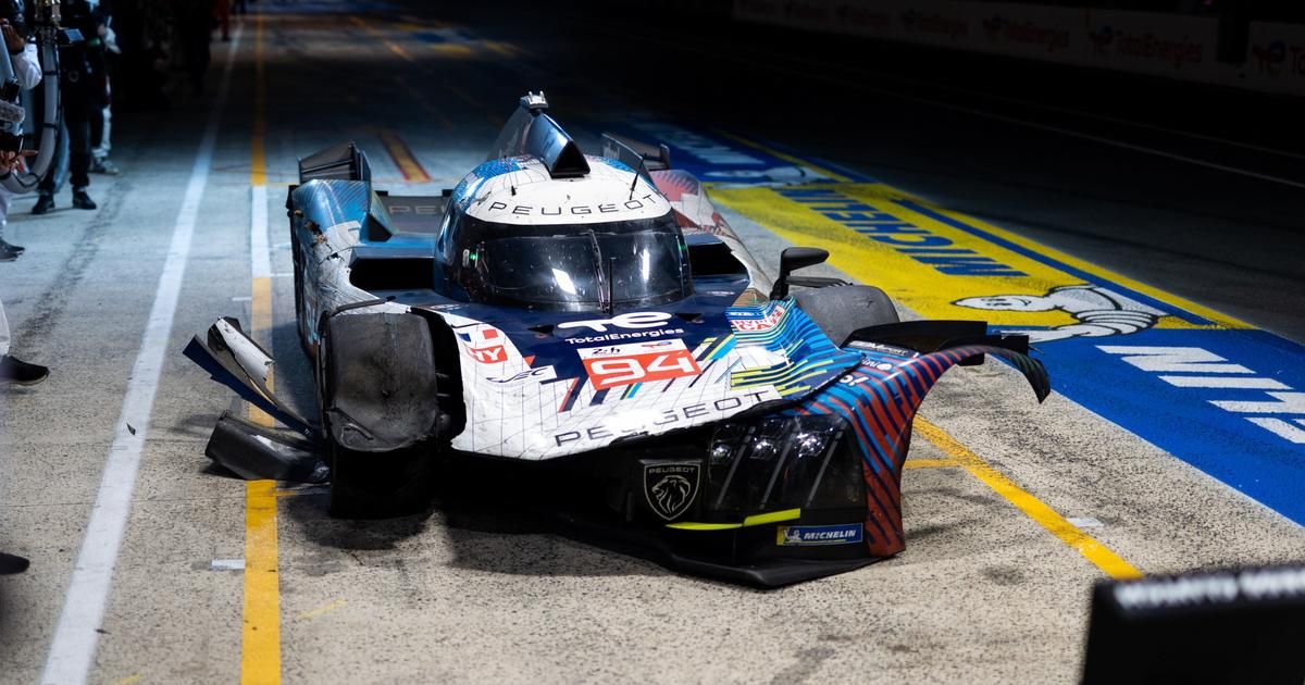 24 Heures du Mans : le crash de la 9X8 qui a ruiné les espoirs de victoire de Peugeot