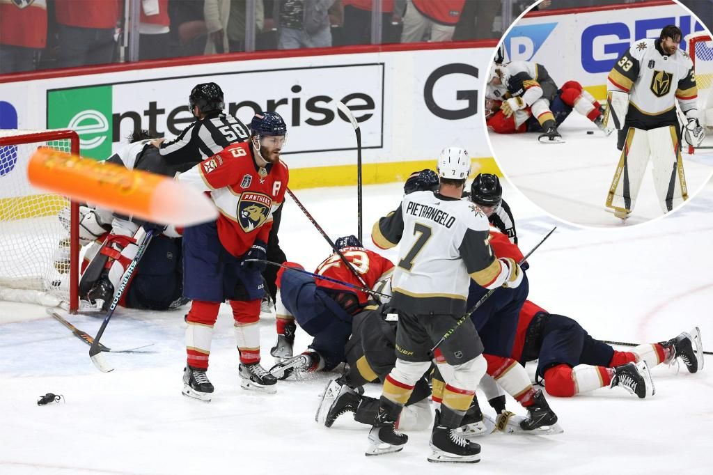 Stanley Cup brawl breaks out as Golden Knights push Panthers to brink