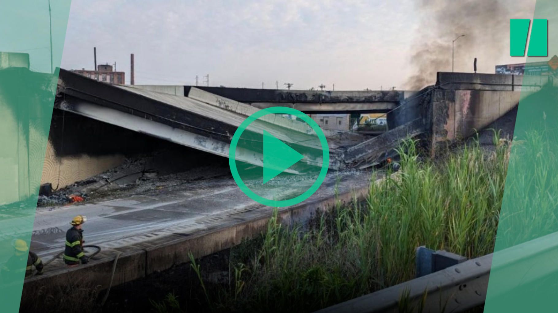 Une autoroute s’effondre à Philadelphie sans faire de victimes après l’incendie d’un véhicule