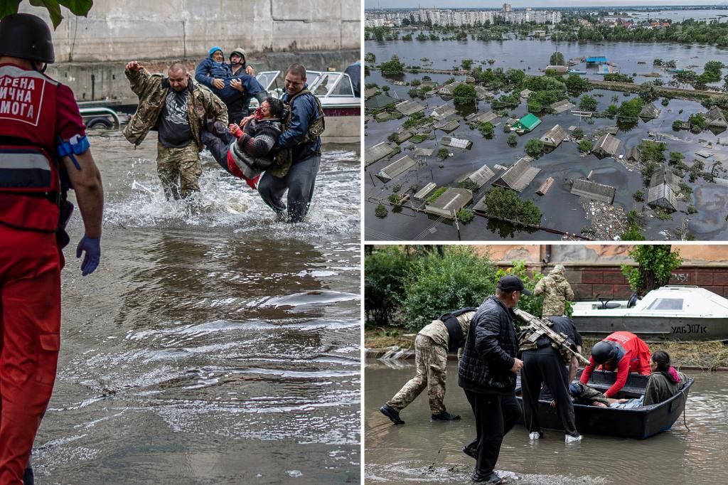 3 dead in Russian attack on boat vacating flooding from dam