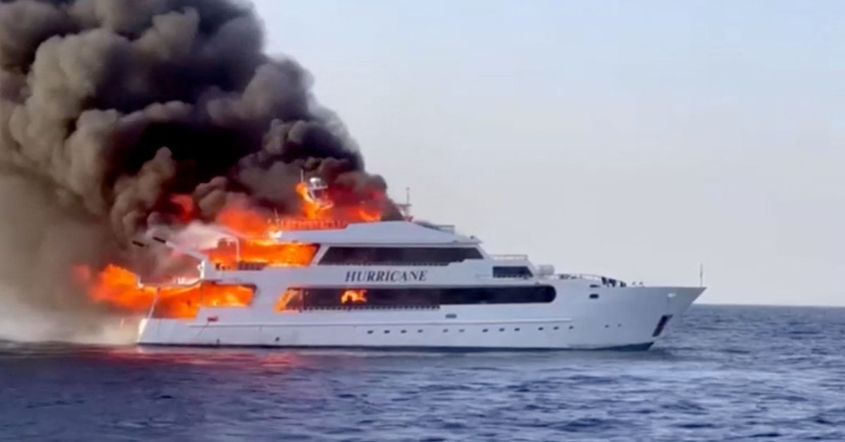 Three British tourists missing after fire on boat in Red Sea