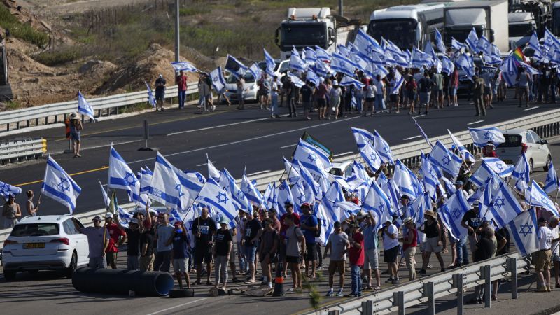 Israeli protesters begin 'day of disruption' against controversial judicial overhaul