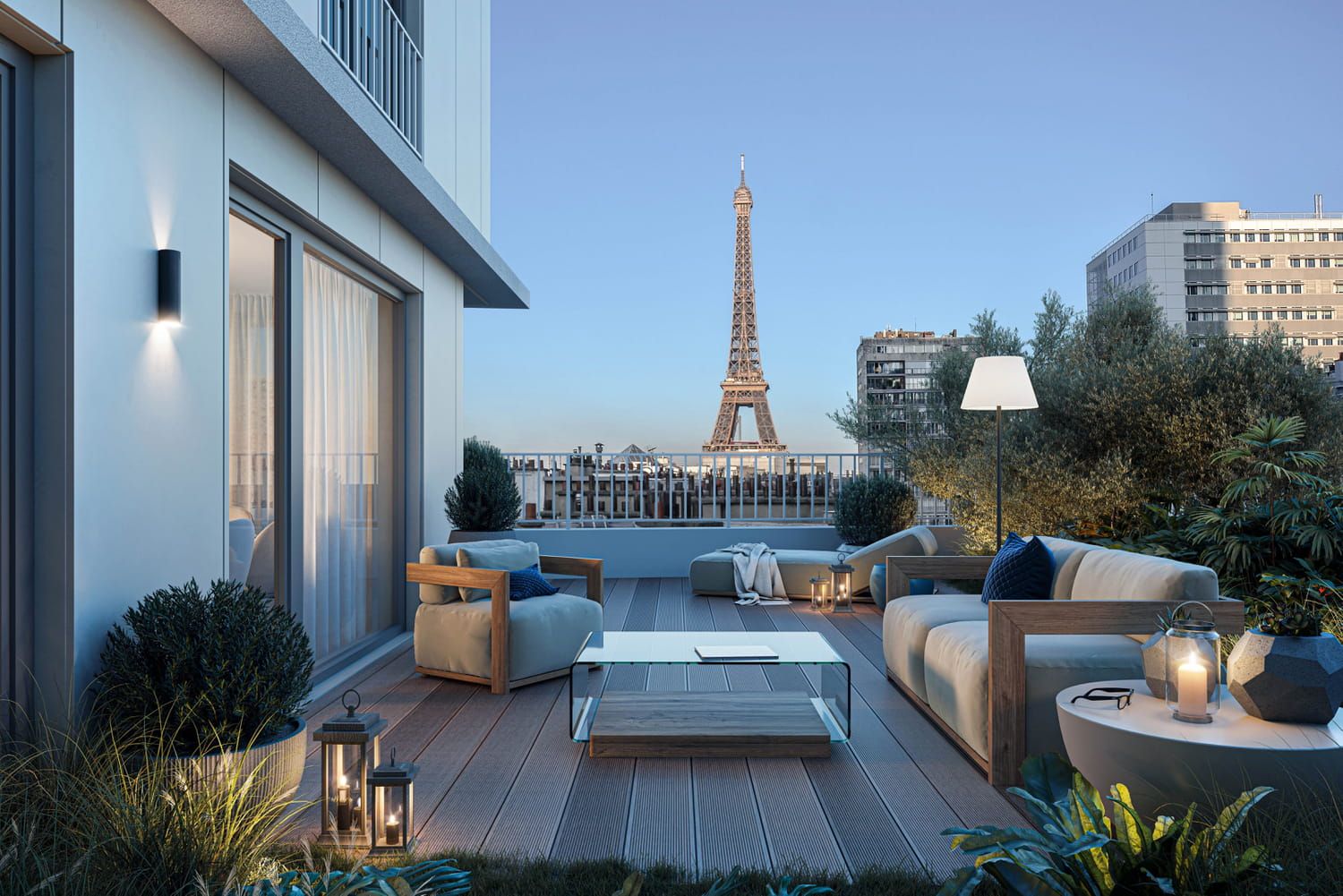 10 appartements avec toit terrasse à vendre à Paris