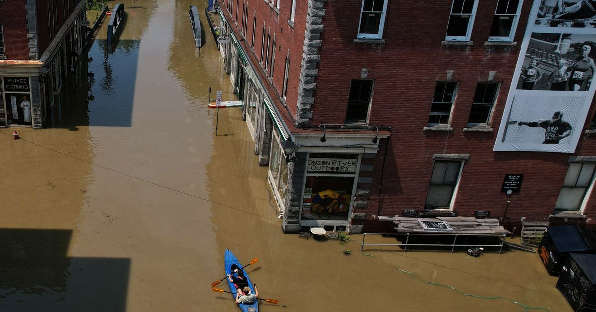 Vermont capital submerged in floodwaters with dam on verge of capacity