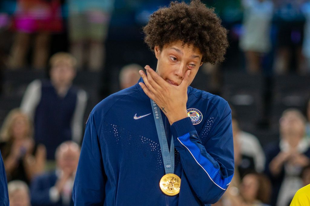 Brittney Griner Has Emotional Reaction To US National Anthem During Gold Medal Ceremony