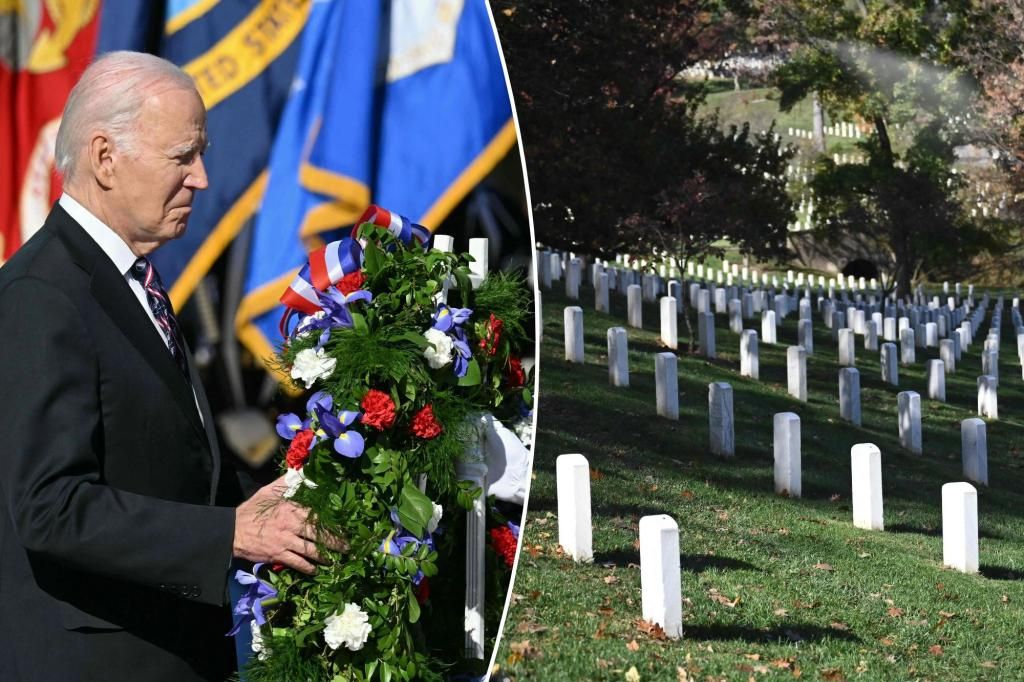 Biden needs assistance from Arlington honor guard after laying wreath