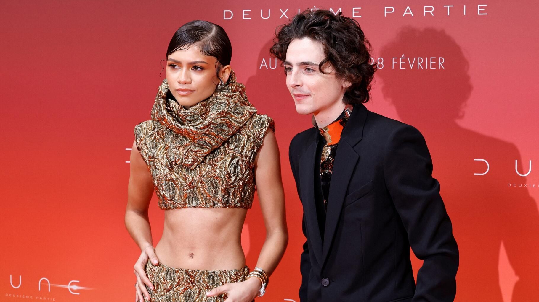 Timothée Chalamet et Zendaya illuminent le tapis rouge de " Dune : Deuxième partie " au Grand Rex