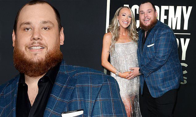 Luke Combs tenderly kisses his pregnant wife on the red carpet at the ACM Awards in Texas