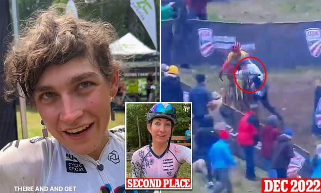 Trans cyclist wins North Carolina women race by crossing finish line FIVE MINUTES ahead of runner-up