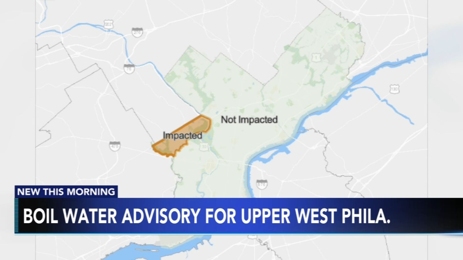 Boil water advisory issued for parts of West Philadelphia