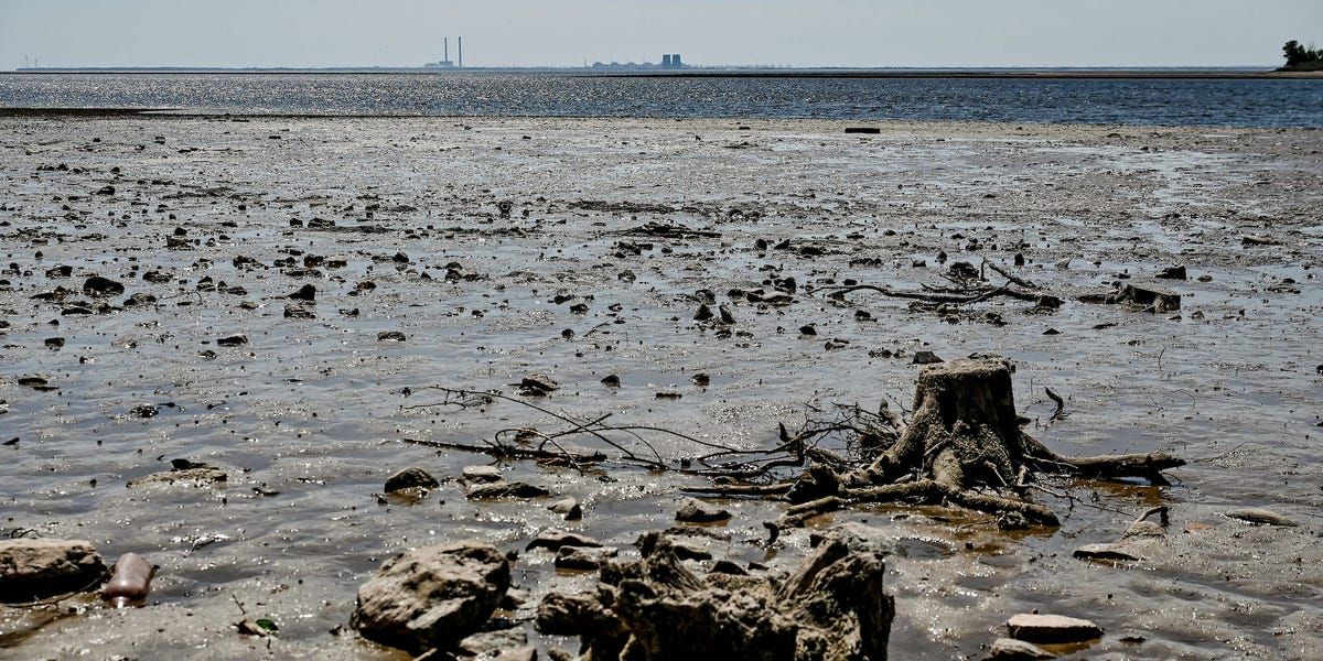 Draining Reservoir From Ukraine's Destroyed Dam Is Revealing World War II Weapons