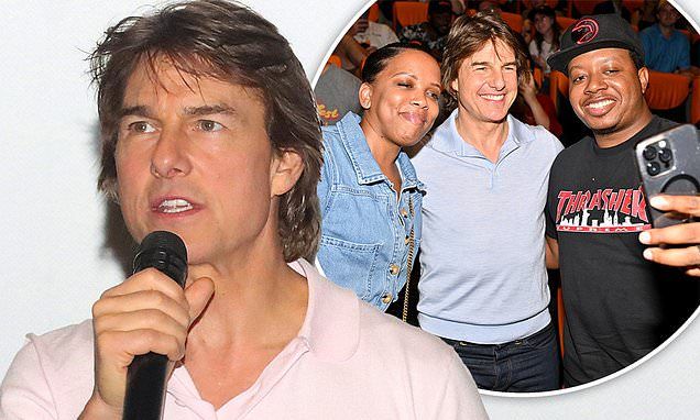 Tom Cruise surprises fans at TWO movie theatres as actor travels from Miami to Atlanta