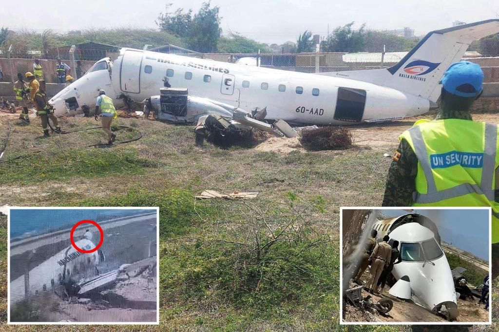 Plane crashes after landing at Mogadishu, Somali, airport