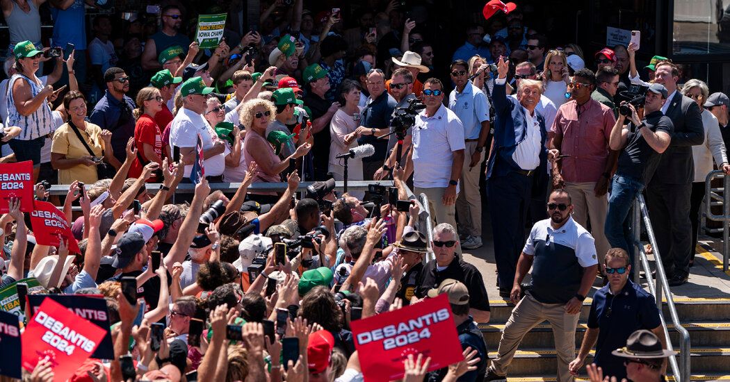 The Iowa State Fair Saw Many G.O.P. Candidates but Only One Trump