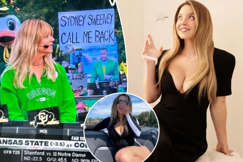 Sydney Sweeney shoots down offer on 'College GameDay' sign