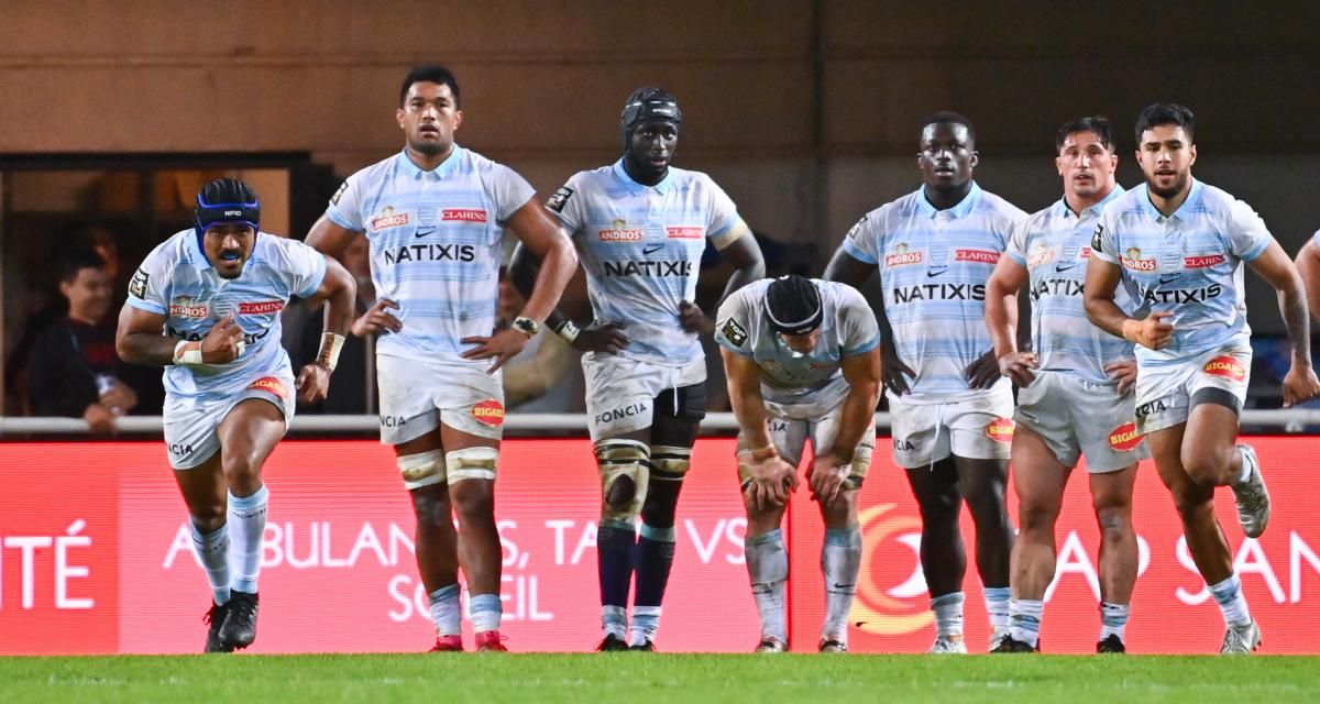 Joueurs et coachs du Racing 92 au soutien d’un joueur touché par un drame