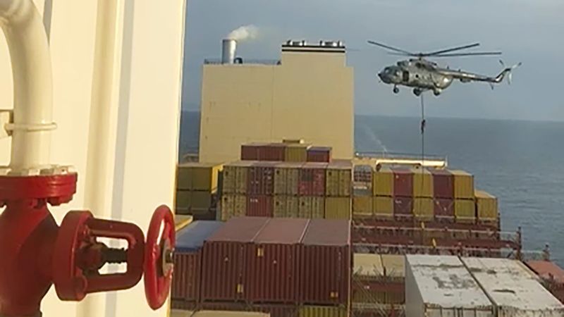 Iranian navy seizes Israel-linked container ship amid escalating tensions in Middle East