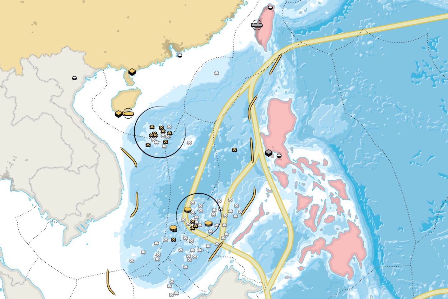 La stratégie sous-marine de la Chine en carte