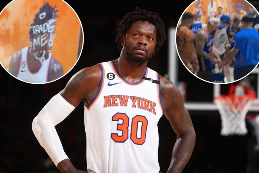 Knicks fans stomp on, vandalize Julius Randle poster after Game 6