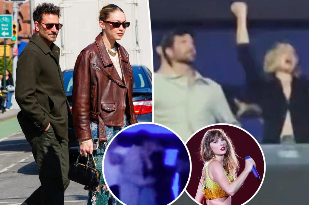 Bradley Cooper, Gigi Hadid kiss during Taylor Swift's Eras Tour