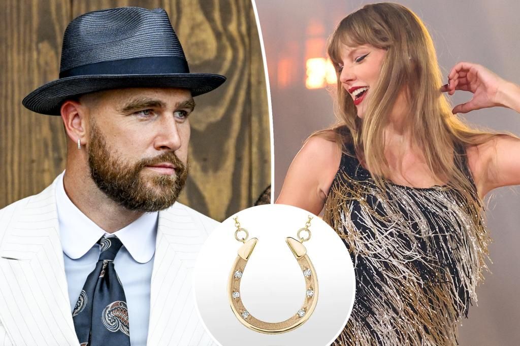 Travis Kelce picked up this horseshoe necklace for Taylor Swift at the Kentucky Derby