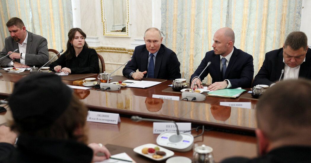 Putin addresses the war in an unusual talk with Russian journalists.