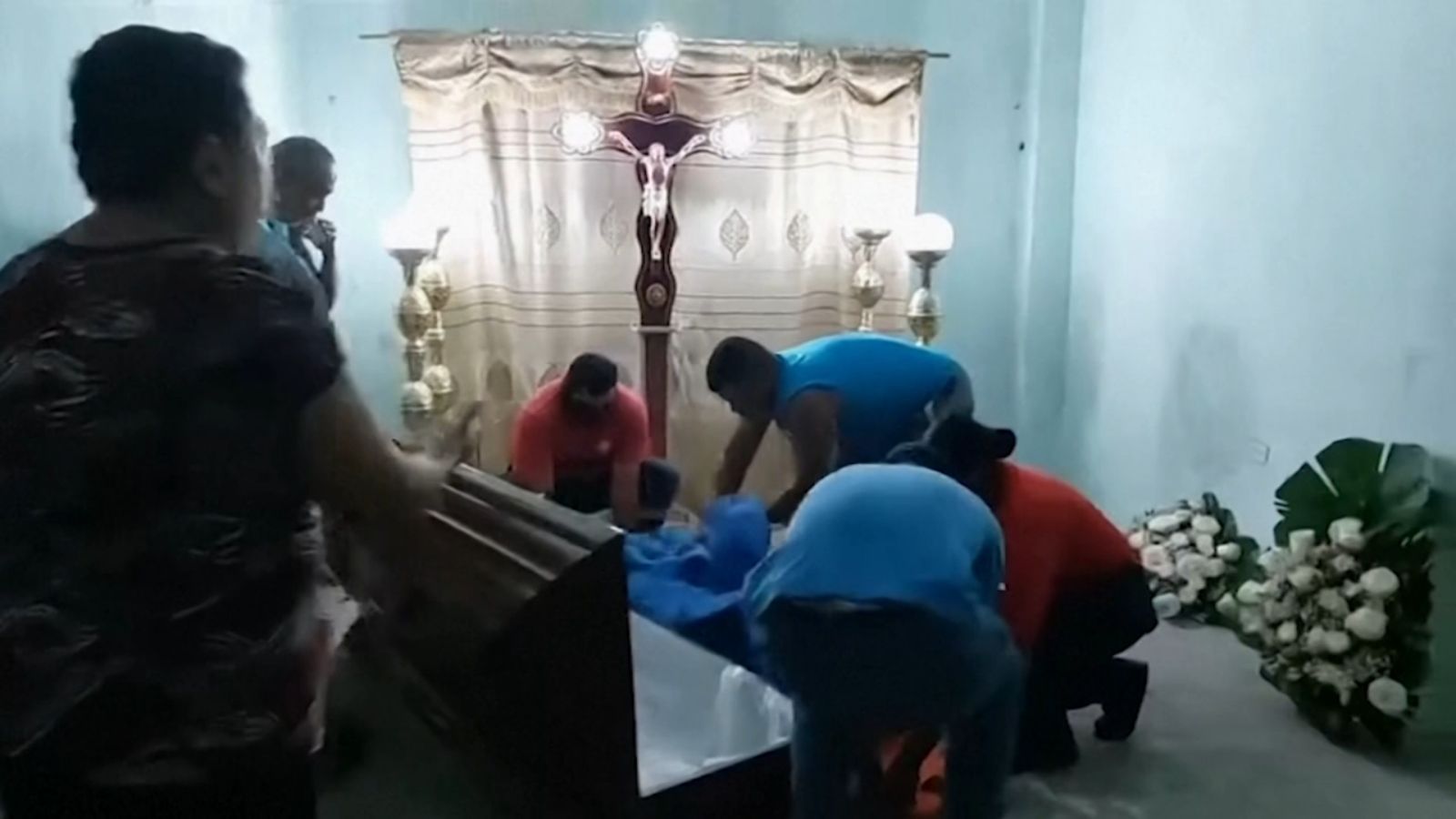 Woman who was declared dead in Ecuador revives during wake, knocks on her coffin