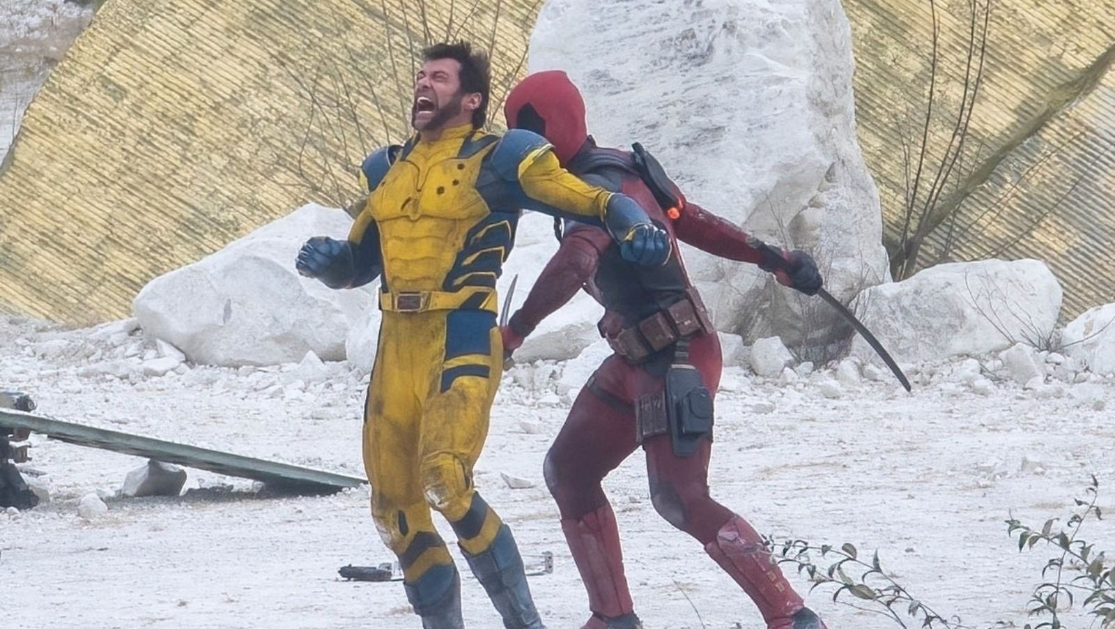 Deadpool 3 Set Images Reveal A Wolverine Versus Wade Brawl And A Big Meta Touch