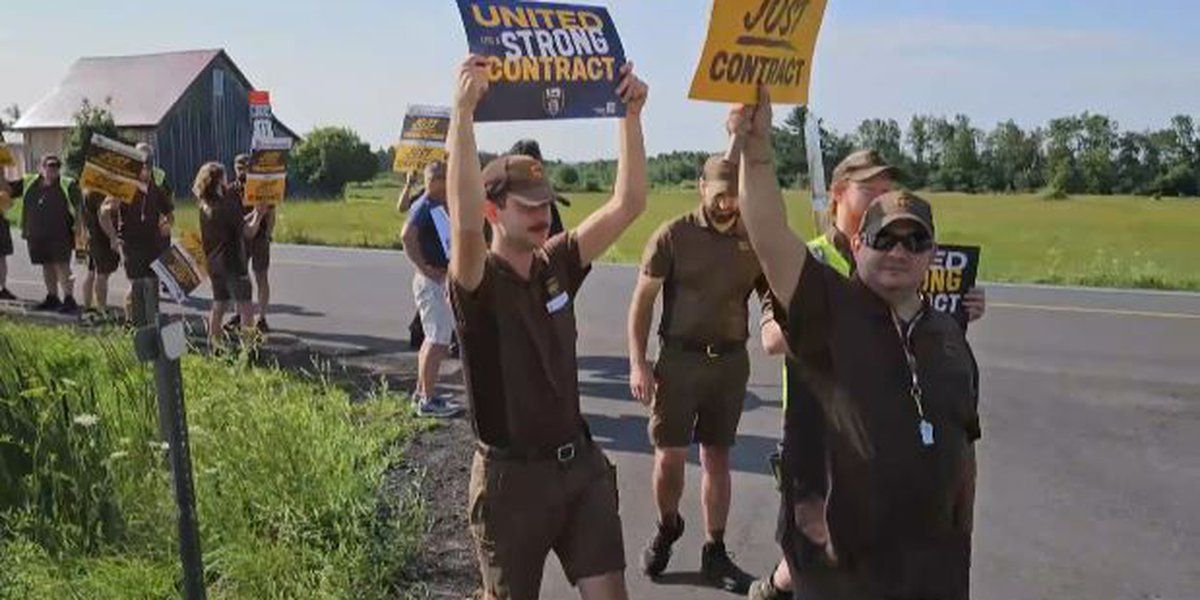 UPS workers practice for possible strike