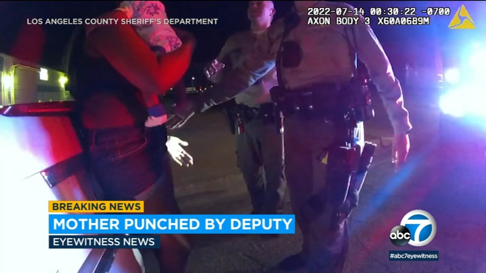 'Completely unacceptable': Video released of LASD deputy punching woman in face during arrest