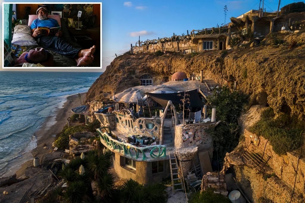 Squatter's elaborate cave home in danger as Israel moves to evict man after 50 years on Mediterranean beach