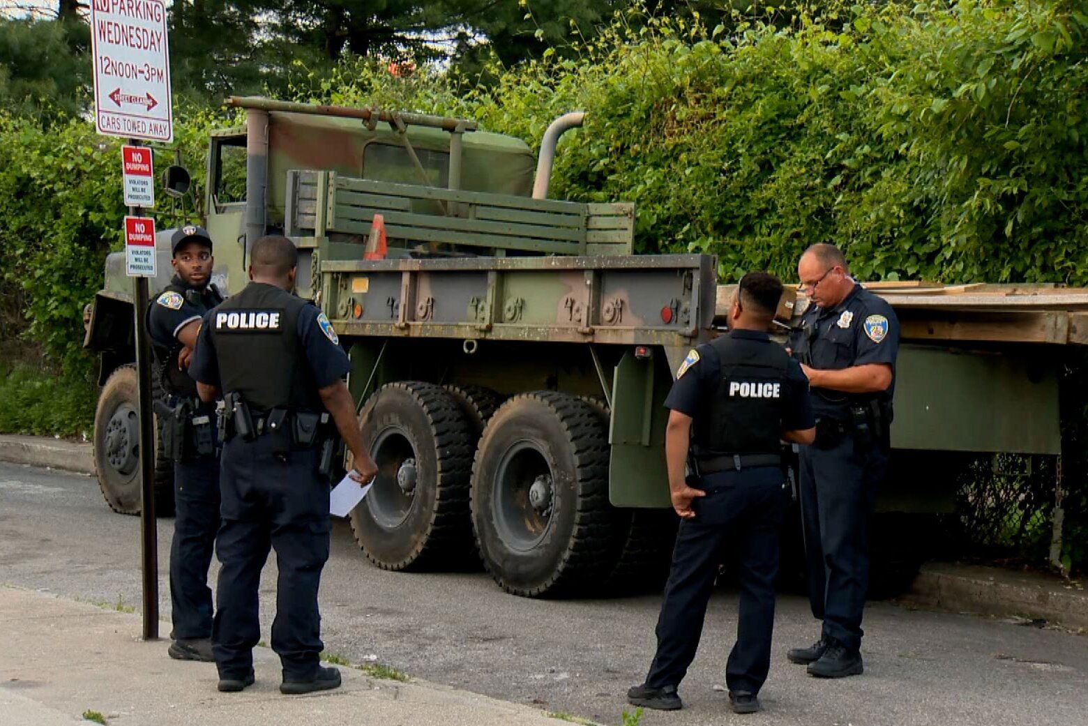 Man arrested after stealing 5-ton military vehicle and leading police on highway chase in Maryland