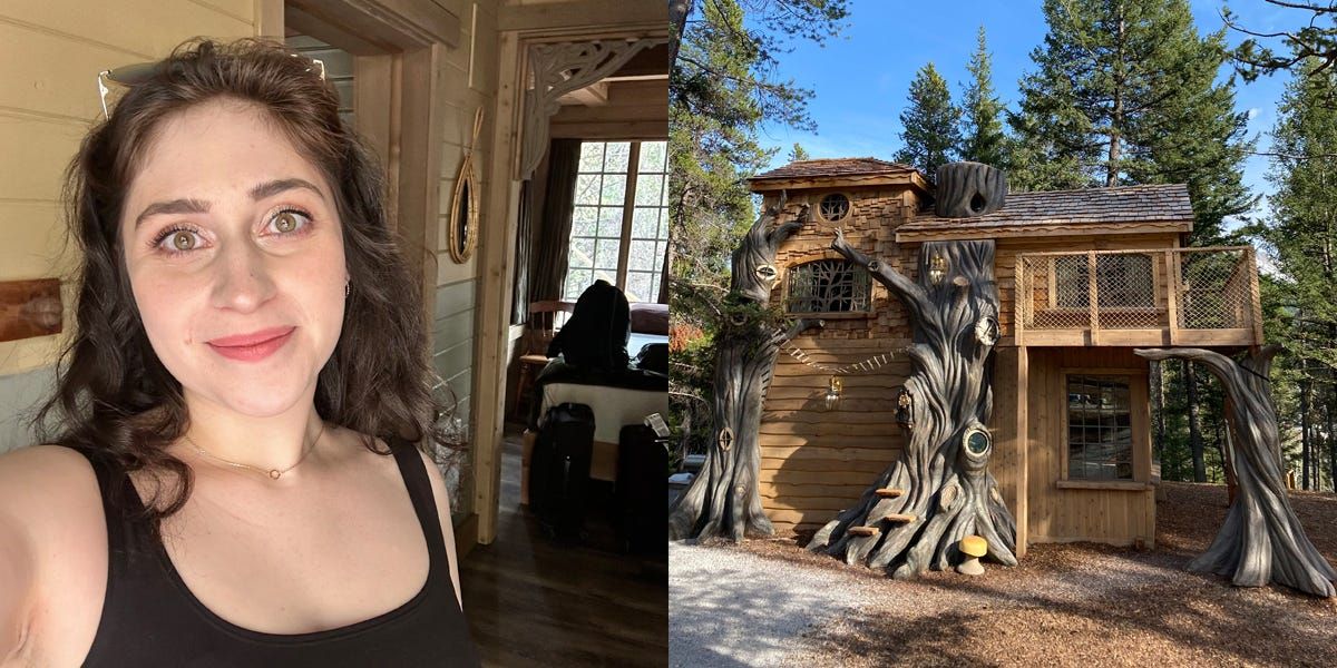 What It's Like to Stay in Tiny Home Tree House With 3 Floors + Slide