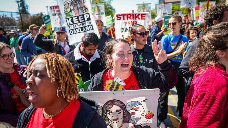 Teachers in Oakland, California, reach agreement with school district on 'common good' demands as strike continues