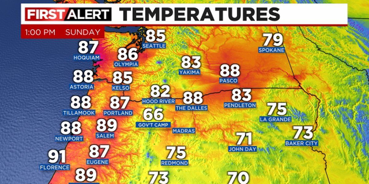 Unusually long May warm/hot spell continues all week, plus slight thunder chance Monday afternoon