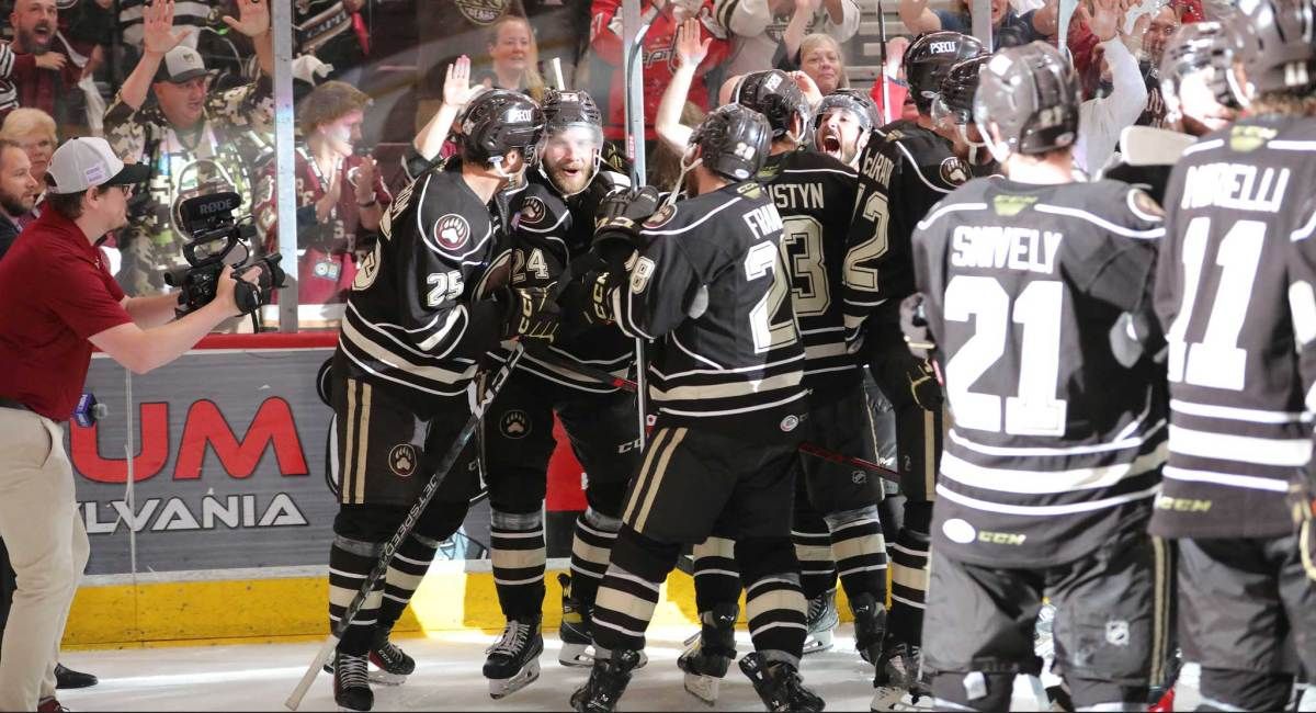 Riley Sutter wins Game Three in overtime to claw Hershey Bears back into Calder Cup Finals