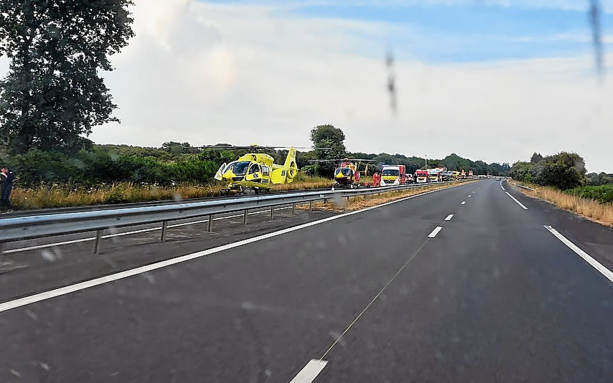 Un accident de la circulation fait trois blessés dont deux graves sur la voie express, à la hauteur de Pont-Aven