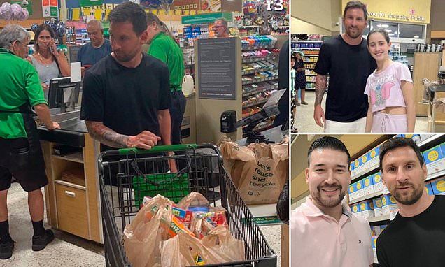 Lionel Messi throws himself into life in Miami as he is spotted doing a grocery shop at Publix