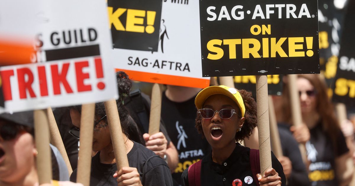 'Pay up!:' Hollywood actors, writers team on picket lines