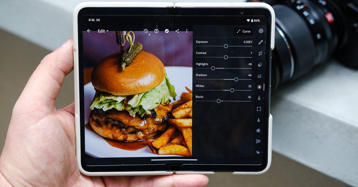 Editing photos on Google’s Pixel Fold has totally sold me on the form factor
