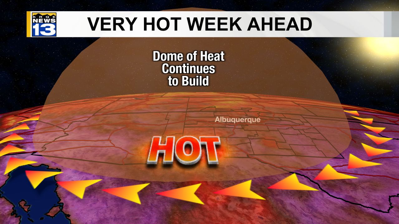 How often does Albuquerque see triple-digit temperatures?