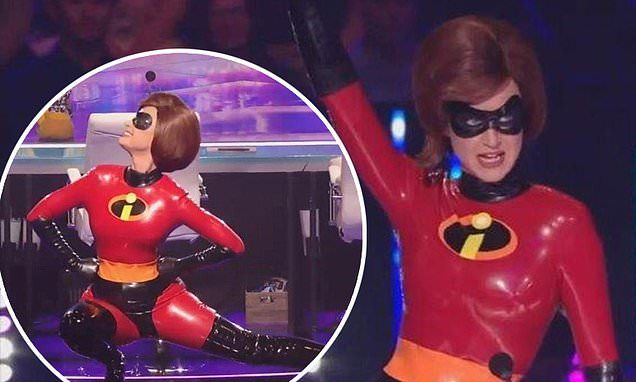 Katy Perry wears skintight Elastigirl costume while celebrating Disney Night on American Idol on ABC