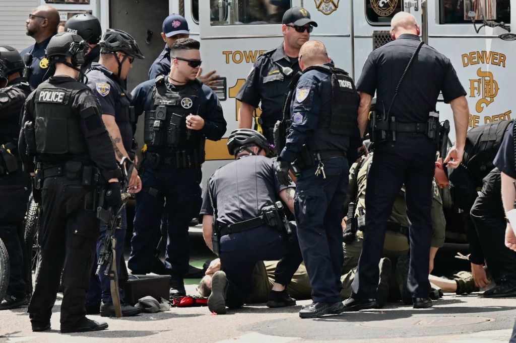 Denver officer seriously injured by fire truck at end of Nuggets parade