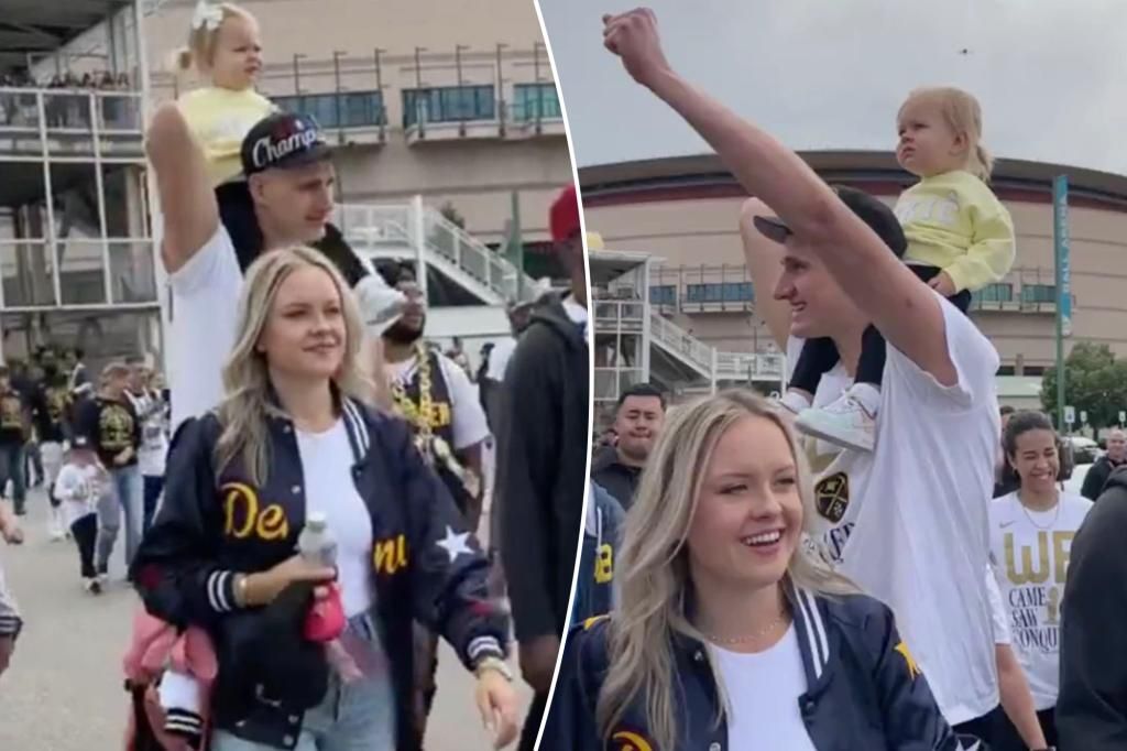 Nikola Jokic celebrates Nuggets' championship with family at parade